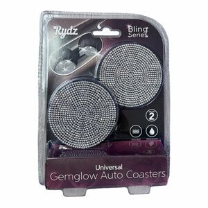 Rydz Bling Series Gemglow Rhinestone Auto Car Coasters Pair